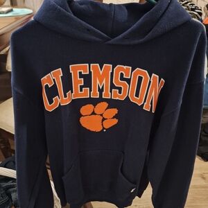 Clemson Navy Hoodie with Orange Logo